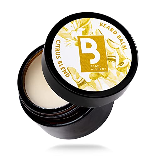 Babel Alchemy Beard Balm And Conditioner - All Natural Organic Grooming Beeswax Balm For Leave-In Conditioning, Styling, Softening, And Promoting Growth For Mens Beards And Mustaches (Citrus Blend) #TOP12