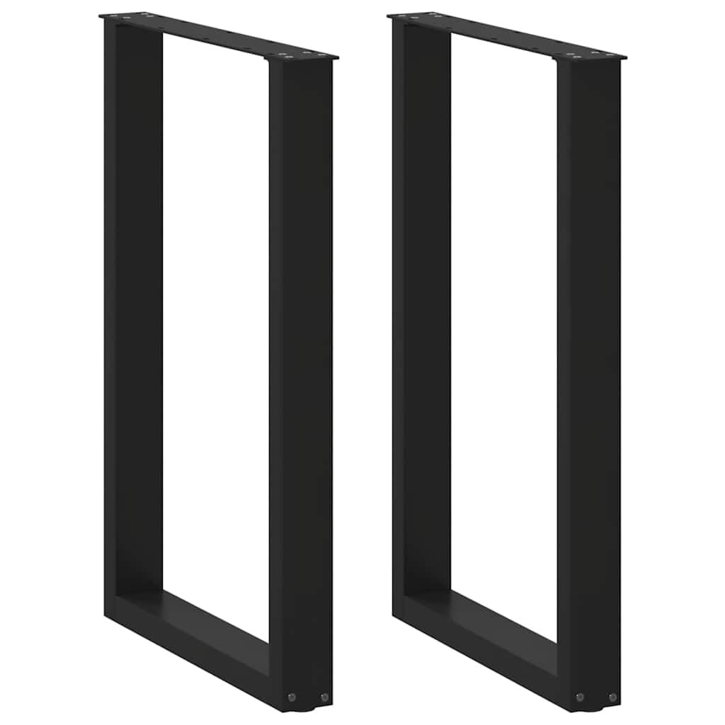 SXZenSpace U-Shaped Bar Table Legs Black 60x91 cm Powder-Coated Steel Heavy-Duty Adjustable Breakfast for Dining Kitchen Office Counter