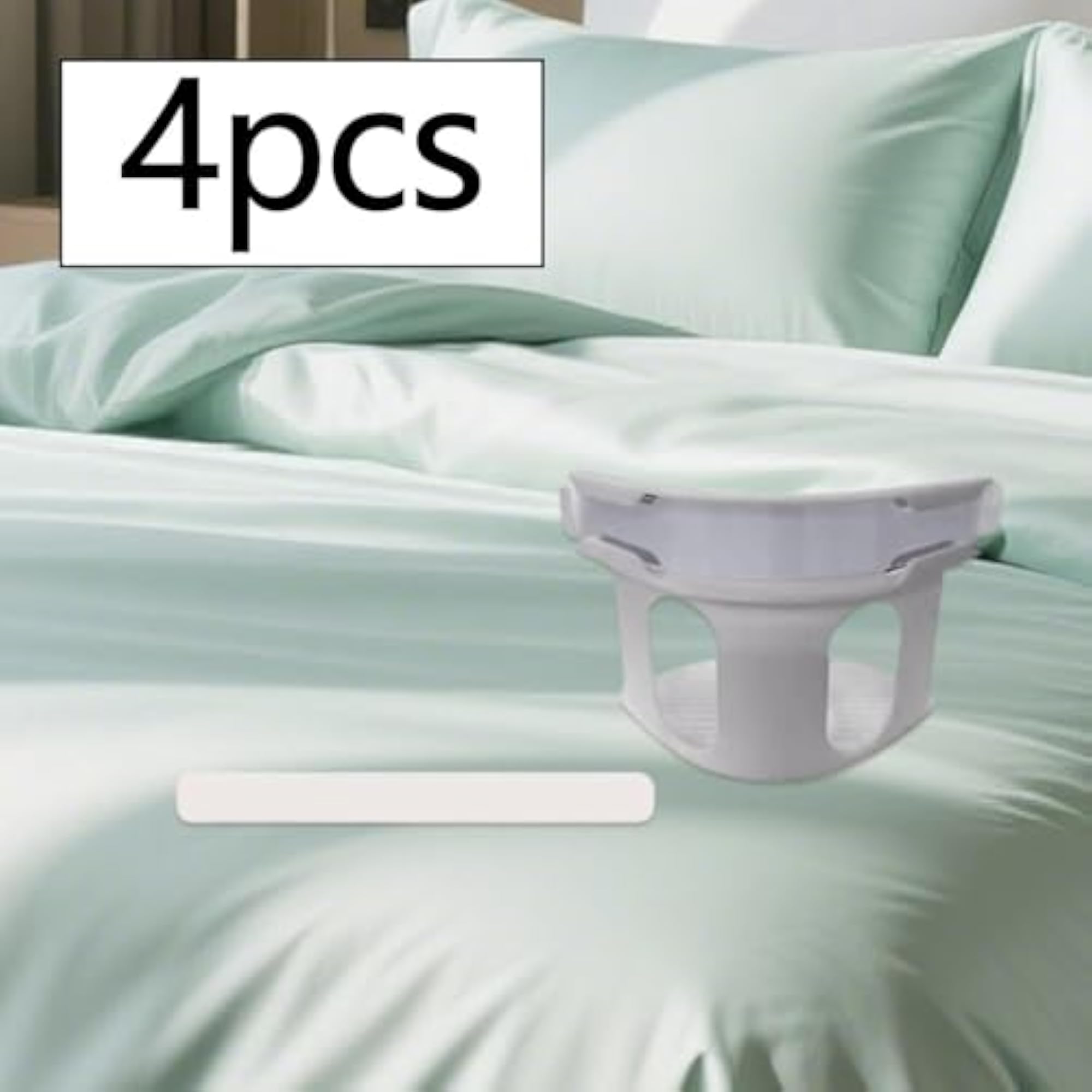 4Pcs Bed Sheet Clips Tight Heavy Duty Gray