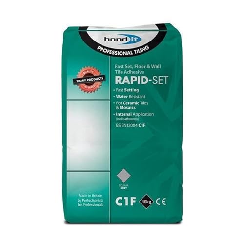 Bond It Rapid Set Tile Adhesive Rapid Floor Cement Wall Ceramic Bag Grey (20)