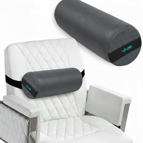 Vive Lumbar Roll Pillow for Lower Back Pain - Low Back Support Cushion for Office Chair, Car, Driving, Desk Computer - Ergonomic Portable Cervical Bolster for Thoracic Low Rest Posture Corrector(Soft)