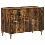 Mobile sottolavabo ALKMAAR rovere fumato 82 x 41 x 59 cm