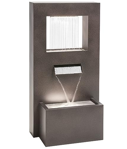 Dehner Gartenbrunnen Barcelona, ca. 92 x 48 x 29.5 cm, Metall, grau