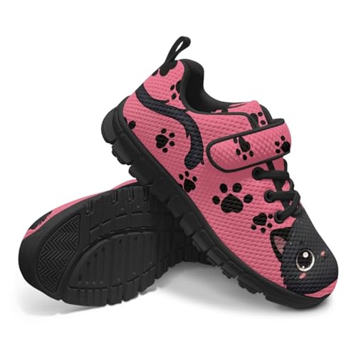 Cat Print Wide Barefoot Shoes for Boys Girls Winter Sneakers Running Shoe Athletic Walking Sneaker