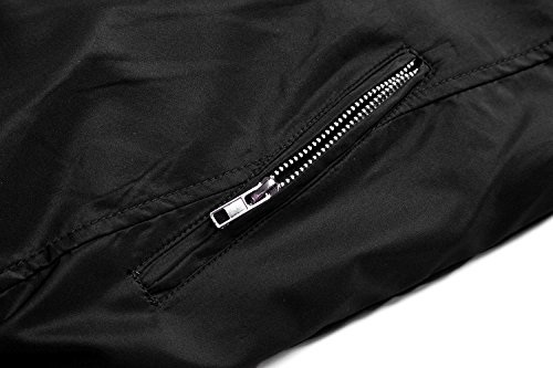 Tanming Men's Casual Slim Fit Lightweight Zip Up Softshell Bomber Jacket (Xx-Large, Black) #TOP6