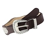 YROHGKPN Damen Punk Bund, verstellbarer Taillengürtel für Jeans, stilvoller PU Ledergürtel mit Nieten für Jeans, Metallschnallen, PU Leder, verstellbar