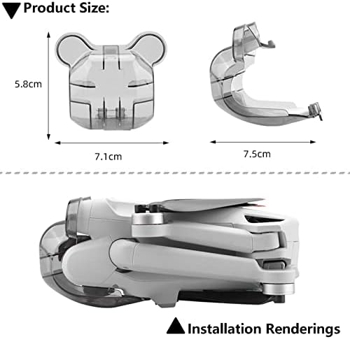 LUSEE Gimbal Protector compatible with DJI MINI 3 PRO DRONE, Camera Protector Lens and sensor Cover Cap Lens Hood Gimbal Guard for DJI Mini 3 Pro Drone Replacement Accessories