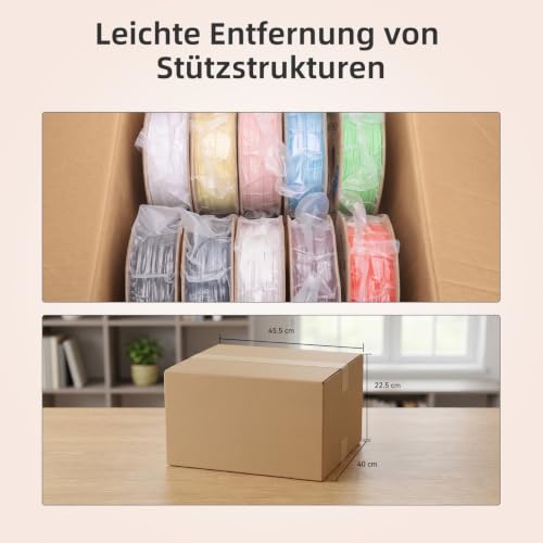 Image of 3DHoJor Matte PLA 3D Printer Filament Bundle,10KG PLA Matte Filament 1.75mm, 3D Filament Multicolor, 1KG Spool, 10 Pack,Black+White+Grey+Blue+Light Khaki+Pink+Yellow+Fire Engine red+Brown+Mint Green