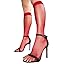 C04 | 1 Pair - Knee-highs | Lust Red