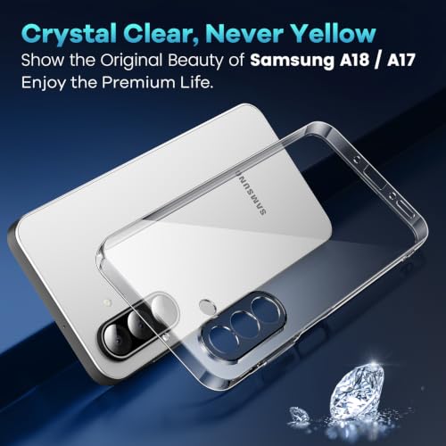 caslord Transparent Hülle Kompatibel mit Samsung Galaxy A18 / A17 – Ansicht 5