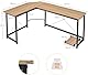 Clevich Schreibtisch L Form, 167 x 120 cm Gaming Tisch mit Regal, Stabil Eckschreibtisch L-förmiger mit Eisenhaken, Computertisch fürs Home Büro, Platzsparend, Einfach zu Montieren
