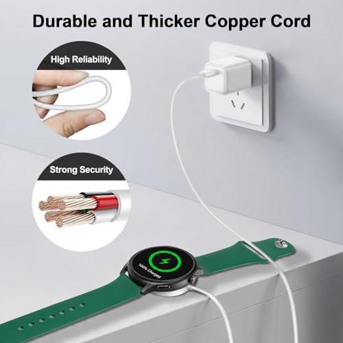 Image of Sounce USB 3.0 Magnetic Smart Watch Charger Cable 3FT | Fast Wireless Charging Dock Cord | Compatible with Watch Series Ultra 2 /Ultra, 9 /8 /7 /6 /5 /4 /3 /2 /1 & SE /SE2 | Compact & Portable - White
