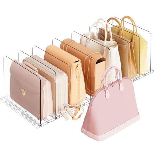 Criusia Adjustable Closet Purse Organizer Rack