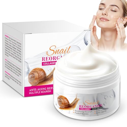Crema Facial de Caracol con Colágeno 100g – Hidratante Antienvejecimiento y Reafirmante – Nutre, Calma y Suaviza la Piel
