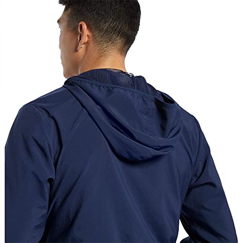 Image of Reebok Men's Jacket - Wind and Water Resistant Full Zip Sherpa Lined Hooded Windbreaker Jackets for Men (Sizes: S-XL)