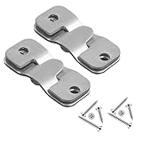 4 Pieces Metal Wall Mounting Brackets, Heavy Duty Flush Mount Brackets,Flush Concealed Mount Brackets,for Hanging Headboards, Mirrors, Photos & Art - Stainless Steel, Rust-Resistant