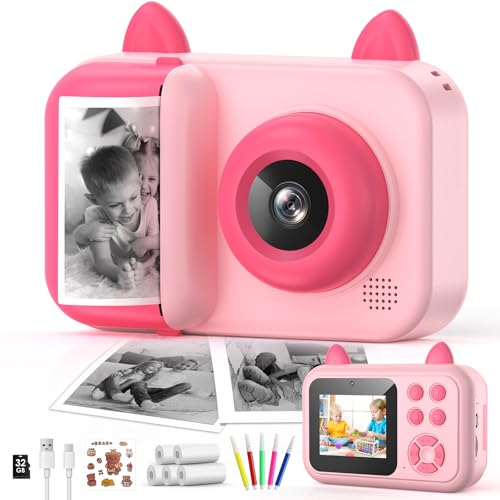 Kinderkamera Sofortbildkamera, 2,4 Zoll Kinder Kamera mit 32G Karte and 5...
