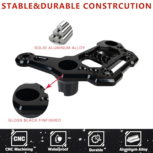 Image of JL Dual Light Bar Mount Brackets CNC A-Pillar Offroad LED Hood Pod Fog Lamp Mounting Stand Ditch Light Cowl Holder,2PCS Black Aluminum Alloy Mounts for Wrangler JL JLU 4xe Gladiator JT Accessories