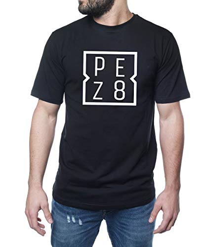 PEZ8 - DAZN - Sky T Shirt Maglietta Nera Divertente Napoli (S-Small)