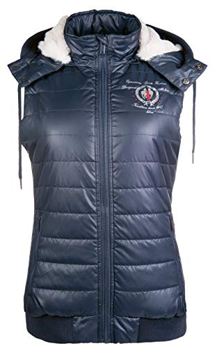 Chaleco de jean para hípica y paseos al aire libre HKM Ashley para adultos