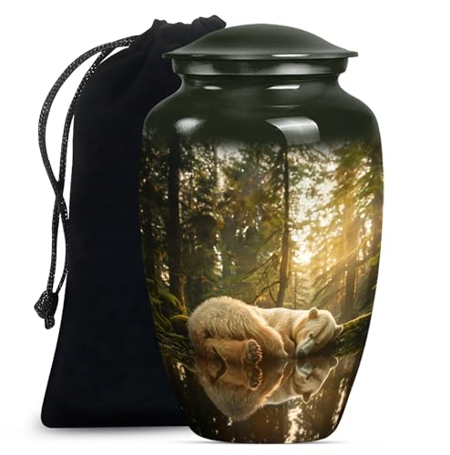 Image of Bear Urn - Urn for Ashes - Cremation Urns for Adult Ashes Men - Ashes Urn Adult - Urn for Ashes for Women - Funeral Urns for Adult Ashes Women (10 inch Pack of 1)