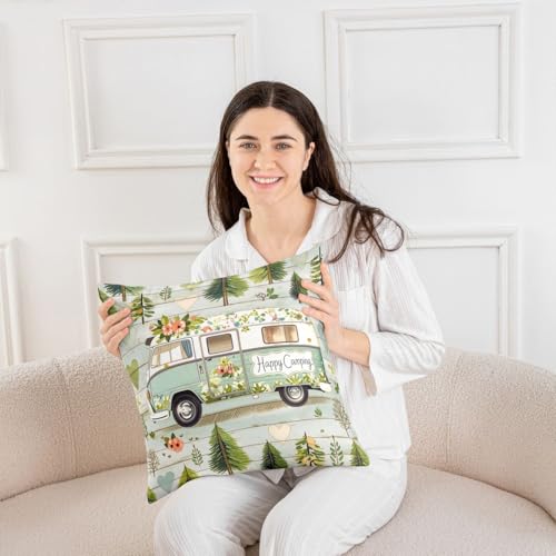 Housse de coussin de camping 45x45 lavable pour protéger du sol de forêt