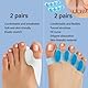 4 Paars Zehenstrecker, Zehenspreizer Hallux Valgus, Zehenstrecker Zur Linderung Von Hallux Valgus, Zehenspreizer für Frauen und Männer
