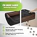 CopcoPet Hundebett kleine Hunde – Waschbares Hundekissen 【Wendebett】 Hundekorb aus Kunstleder - Formstabiles Hundesofa - Hundekörbchen mit erhöhten Rand, Dog Bed Schwarz/Braun 70 x 55 cm