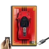 Generisch Display Wall Plate for Lego Technic Ferrari Daytona SP3 42143 Racing Car Wall Trailer, Compatible with Lego Ferrari Car, Adult Decor Gifts for Lego Lovers