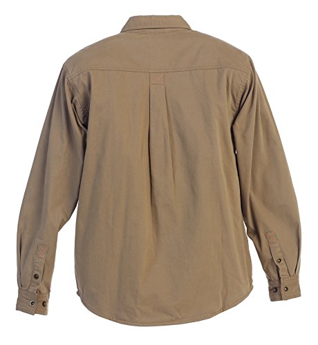Men's Long Sleeve Dress Shirt - Solid Khaki, Regular Fit, Chest Pocket, Machine Washable - View #6
