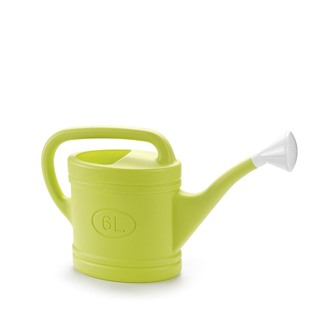Muddy Hands Green Plastic Garden Plant Watering Can With Removable Rose Long Reach (, 6 Litre)