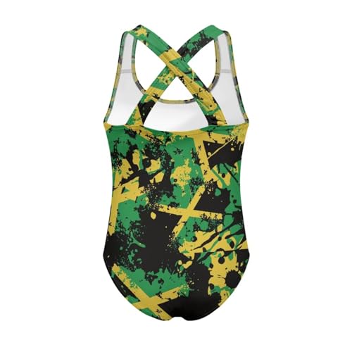 Image of WELLFLYHOM Girls Swimsuit 5-14 Cross Back Swimwear Full Coverage One Piece Bathing Suit Sleeveless Beachwear