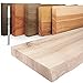 Lamo Manufaktur Estante de Madera con Borde Natural, Estante Flotante, Modelo Invisible, En Bruto 60cm, LW-01-A-001-60W