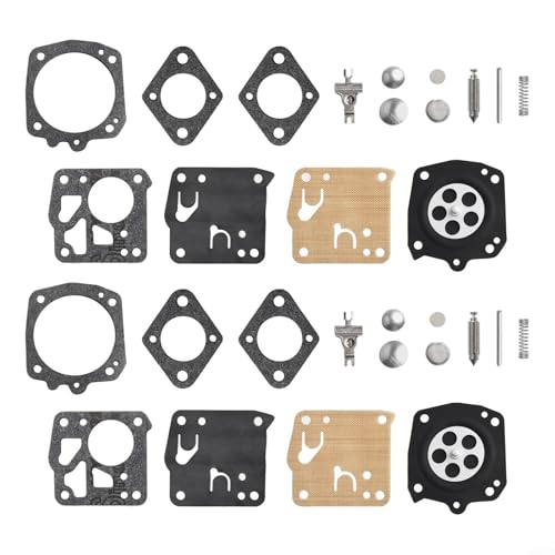 Kit de reconstrucción de carburadores, 2 juegos compatibles con Tillotson para la serie HS para carburadores, incluyendo HS 21D para HS 101C para varios modelos de motosierra