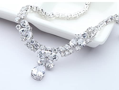 Collier initial argent cadeau idéal femme pendentif fleur brillant 44cm
