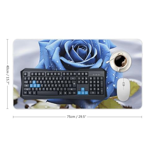 Tapis de souris grand format imperméable et sous-main de bureau antidérapant rose