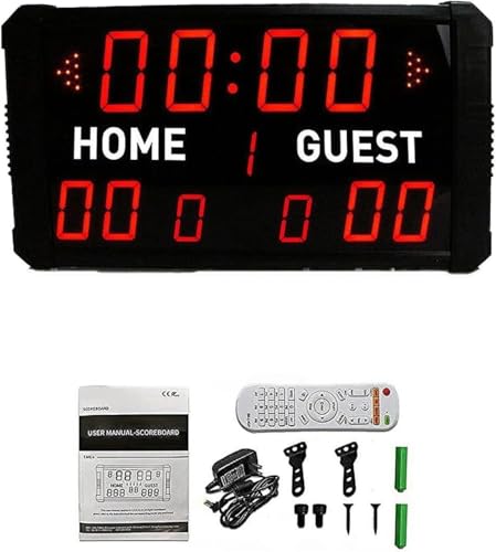 Marcador digital con zumbador y control remoto para partidos de baloncesto y fútbol 2