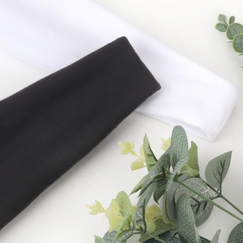 Image of DRESHOW Yoga Sports Headbands for Women Elastic Non-Slip Headbands Workout Running Hair Bands 6 Pack