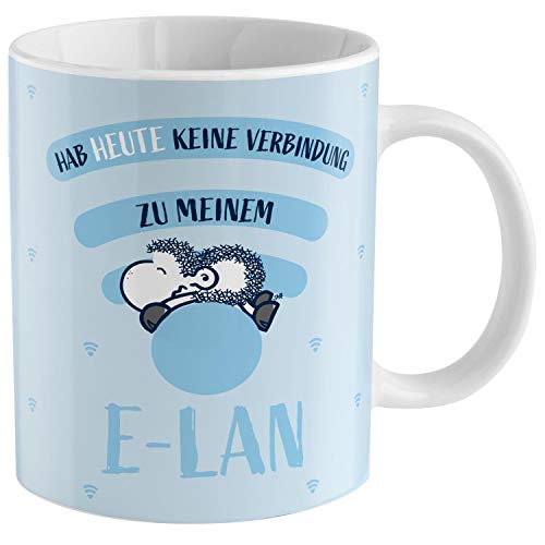 Sheepworld Zaubertasse mit Motiv E-LAN| Motiv-Wechsel-Tasse, Porzellan, 35 cl, Tasse mit Spruch, Geschenkbox | Geschenk lustig, Überraschung | 47062