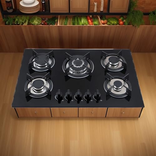 Estufa a gas 5 puestos tamaño mediano de piso miniatura 7