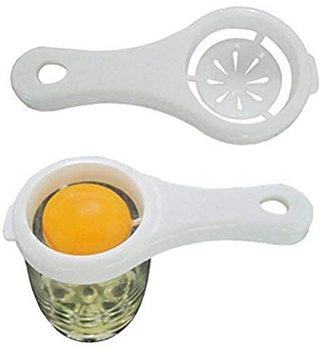 XAKLI White Egg Yolk Separator Kitchen Baking Cooking Tool Omelette Perfect Gifts for Girls/Women/Birthday Cakes/Chefs (Plastic)