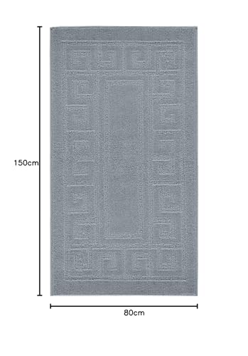 Alfombra de pasillo antideslizante gris oscuro lavable de 80x150cm 3