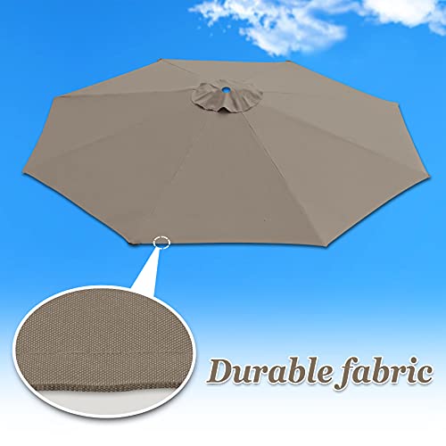 Strong Camel Replacement Patio Umbrella Canopy Cover For 9Ft 8 Ribs Umbrella (Canopy Only) (Taupe) #TOP3