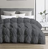 SLEEP-NEST Oversized King Comforter 128 x 120 Exquisite Pinch Pleat Design, Premium Baffle Box Down