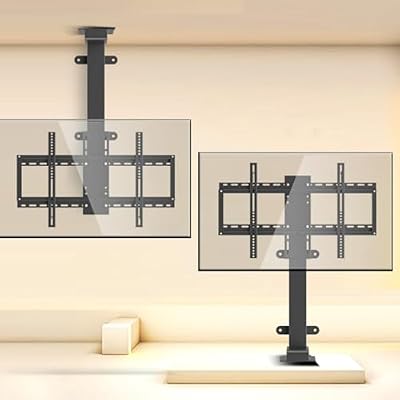 EliteBloom Ceiling Tv Mount Stand - Adjustable Ceiling Screen Bracket for 26-70 Inch Tv Height Adjustable Electric Ceiling Hanger with Remote Control Load Capacity Up to 60 Kg Multi,