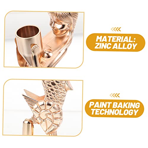 Home Decor 5Pcs Mermaid Candle Holder Metal Candle Holder Candle Sconces Gold Candelabra Candle Mermaid Statue Zinc Alloy Vintage Decor #TOP2