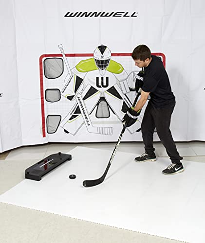 Winnwell Hockey Passer Training Aid - Clamp On Passing & Stick Handling Premium Trainer, Help Improve Puck Control & Shooting With Rubber Rebounder Passing Aid | Equipment Made For Kids & Adults #TOP2