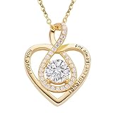 Necklaces for Women 925 Sterling Silver Heart Pendant With 18ct Gold Plating Complete With Luxury Blue Gift Box, Gift Bag & Cleaning Cloth, Best For Christmas Birthdays Anniversaries Wife Girlfriend
