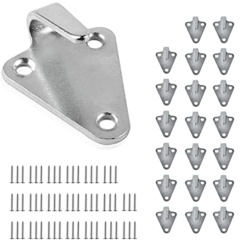 EFUTURETIME 20 Ganchos para Lona Ganchos de Red con 60 Tornillos de Acero Inoxidable Ganchos de Fijación de Acero Galvanizado para Redes de Remolque, Lonas, Carga Segura