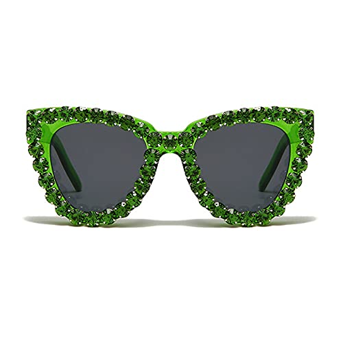 willochra cute Colorful Diamond Women Party Rhinestone Cat Eyes Gradient Sun glasses Shades for women